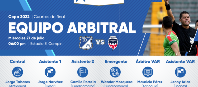 Árbitros Millonarios Fortaleza 2022