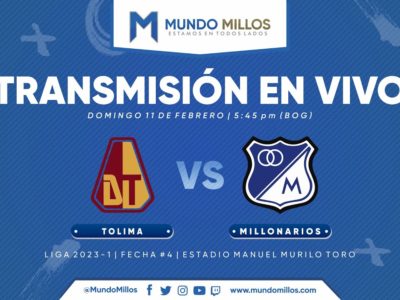 En Vivo Tolima vs Millonarios 2023