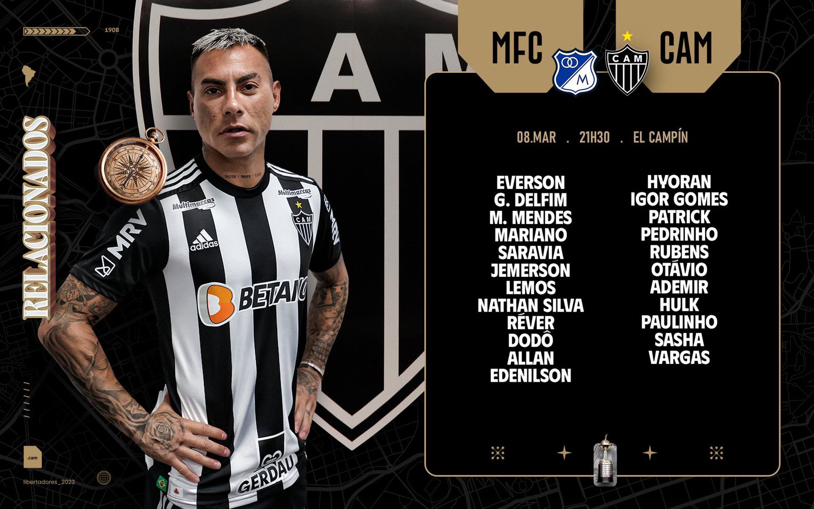 Posiciones de atlético mineiro