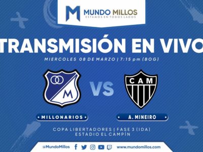 En vivo: Millonarios vs Atlético Mineiro