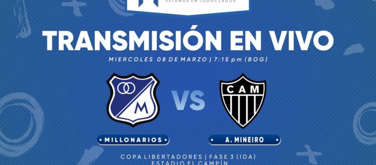 En vivo: Millonarios vs Atlético Mineiro