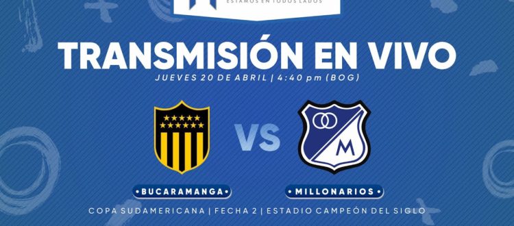 En vivo Peñarol vs Millonarios 2023