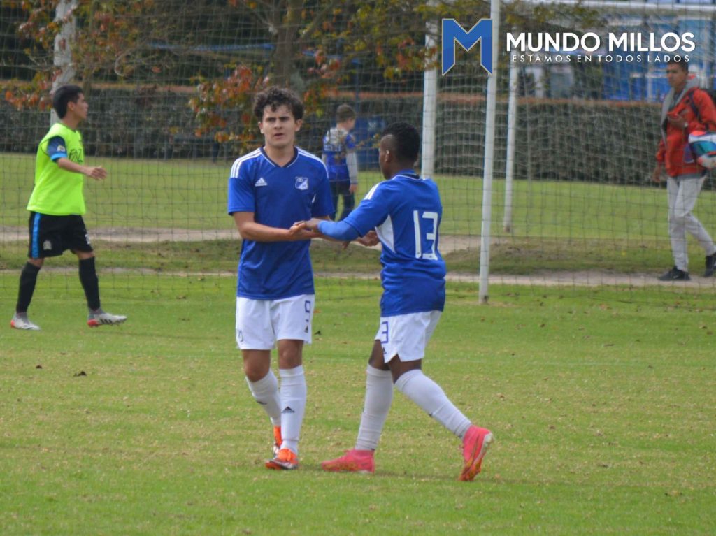 Tomás Lozano y Marco Rivas, los goleadores de Millonarios Sub16 frente a Verona