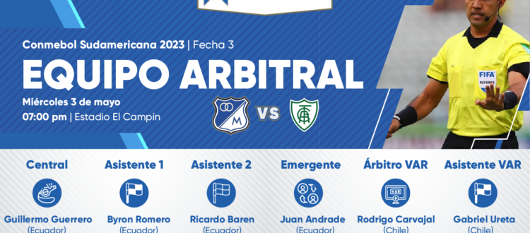 Árbitros Millonarios America MG 2023