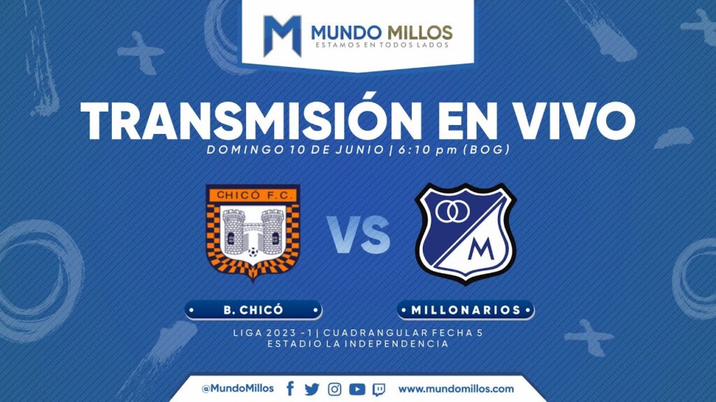 En vivo: Boyacá Chicó vs Millonarios Cuadrangulares 2023
