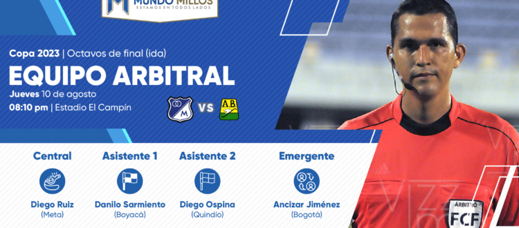 Árbitros Millonarios Bucaramanga 2023