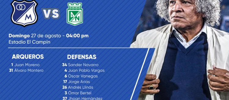 Convocados Millonarios Nacional 2023