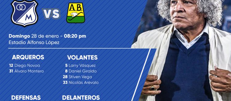 Convocados Bucaramanga Millonarios 2024