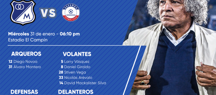 Convocados Millonarios Alianza 2024