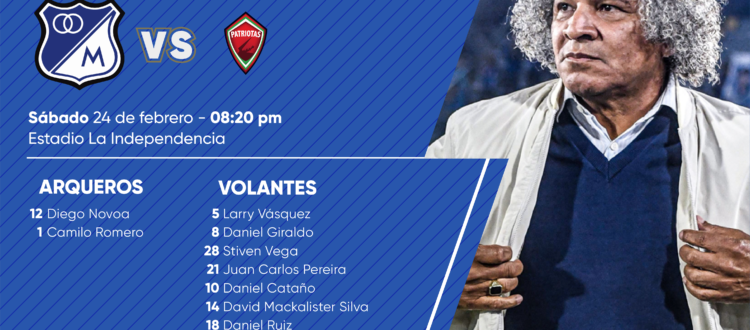 Convocados Patriotas Millonarios 2024