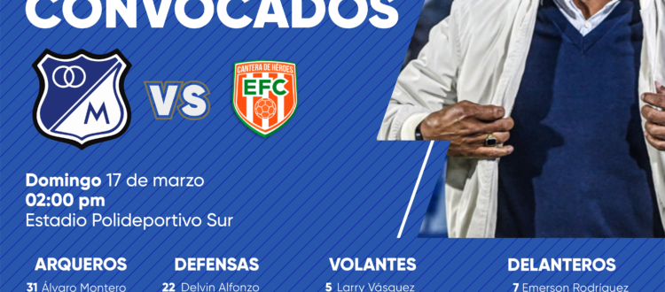 Convocados Envigado Millonarios 2024