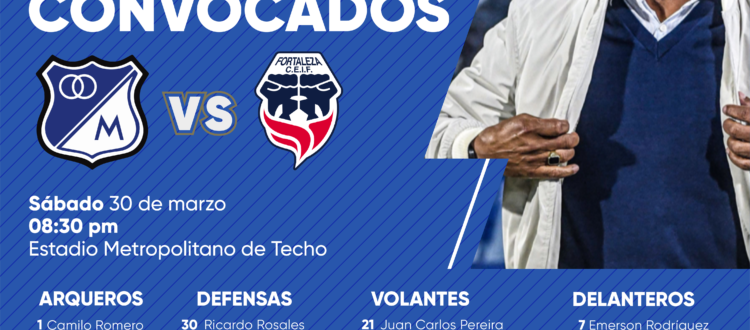 Convocados Fortaleza Millonarios 2024