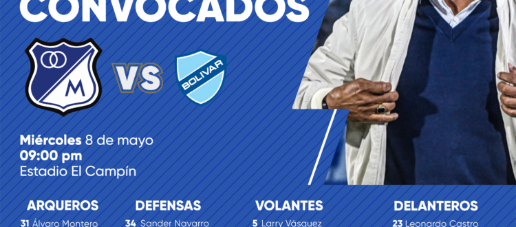 Convocados de Millonarios vs Bolívar
