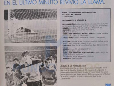 Millonarios vs Bolívar 1989