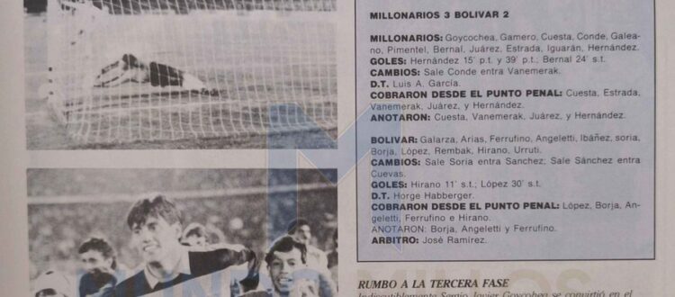 Millonarios vs Bolívar 1989