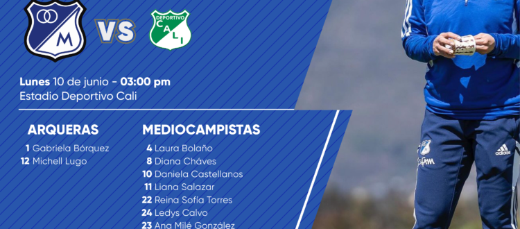 Convocadas de Millonarios vs Cali