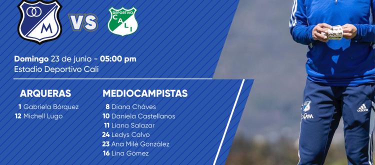 Convocadas de Millonarios vs Cali