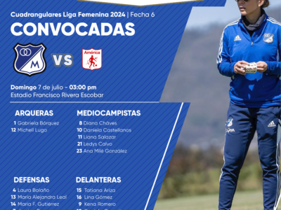 Convocadas de Millonarios vs América