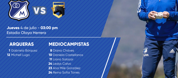 Convocadas de Millonarios vs Llaneros 2024