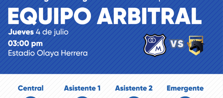 Árbitros Millonarios Llaneros Liga Femenina 2024