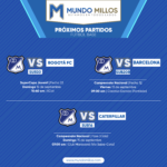 Programación Fútbol base Millonarios septiembre 13