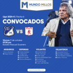 Convocados de Millonarios vs América