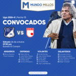 Los convocados de Millonarios para el clásico 316 vs Santa Fe