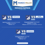 Programación Fútbol Base Millonarios octubre 26 2024