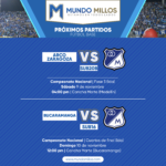 Programación Fútbol Base Millonarios noviembre 9-10 2024