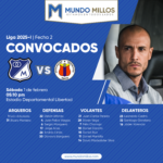 Convocados de Millonarios vs Pasto