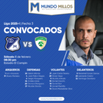 Convocados de Millonarios vs La Equidad