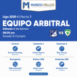 Árbitro Millonarios vs La Equidad 2025