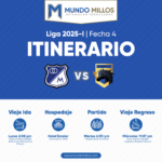 Itinerario Millonarios Villavicencio