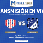 En vivo Unión Magdalena vs Millonarios