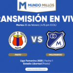 En vivo Pasto vs Millonarios Liga Femenina