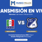 En vivo Once Caldas Millonarios Sudamericana 2025