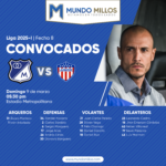 Convocados de Millonarios vs Junior