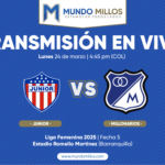 En vivo Junior vs Millonarios Liga Femenina 2025