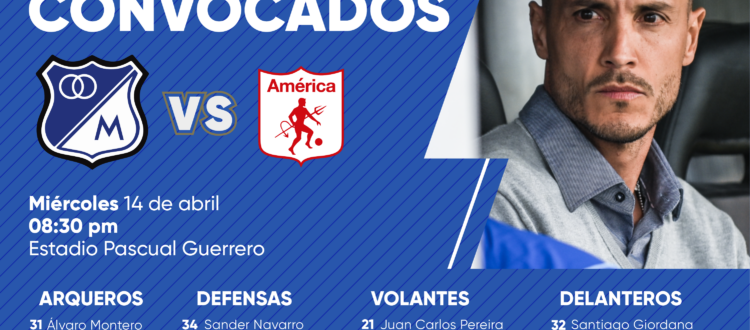 Convocados de Millonarios vs América