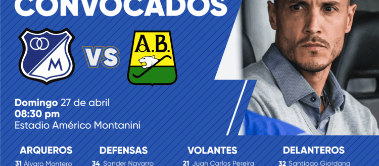 Convocados de Millonarios vs Bucaramanga 2025-I