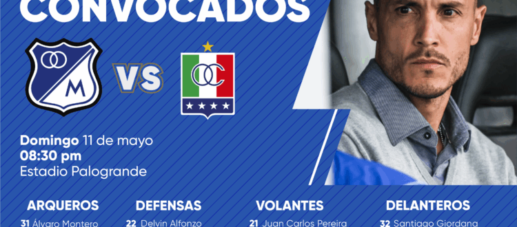 Convocados de Millonarios vs Once Caldas