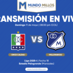 Once Caldas vs Millonarios Apertura 2025