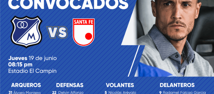 Convocados de Millonarios vs Santa Fe