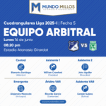 Árbitro Nacional vs Millonarios Cuadrangulares 2025-I