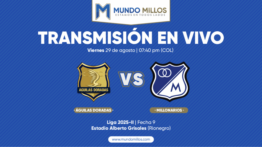Águilas Doradas vs Millonarios Finalización 2025