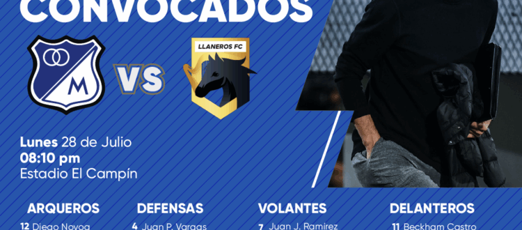 Convocados de Millonarios vs Llaneros 2025
