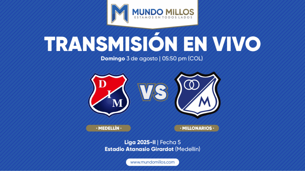 Medellín vs Millonarios Finalización 2025