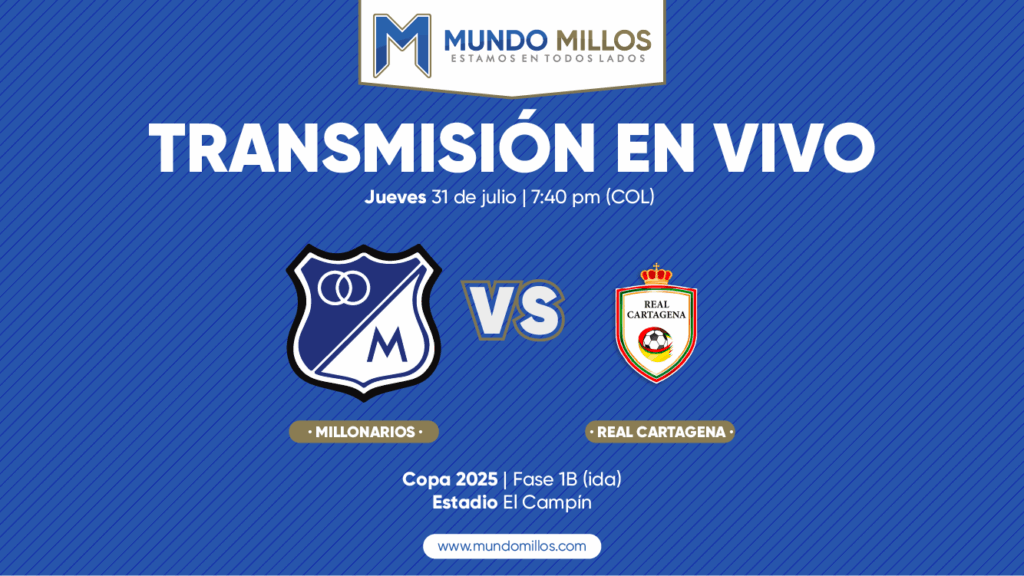 Millonarios vs Real Cartagena Copa 2025