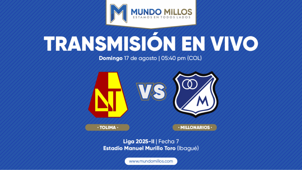 Tolima vs Millonarios Finalización 2025