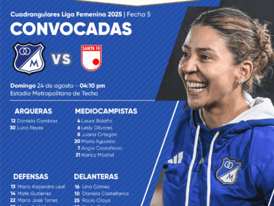 Convocadas de Millonarios para el clásico